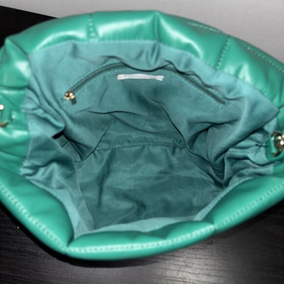 Anthropologie Edison Foldover Puffy Crossbody Bag Green NEW WITHOUT TAGS - Picture 6 of 11